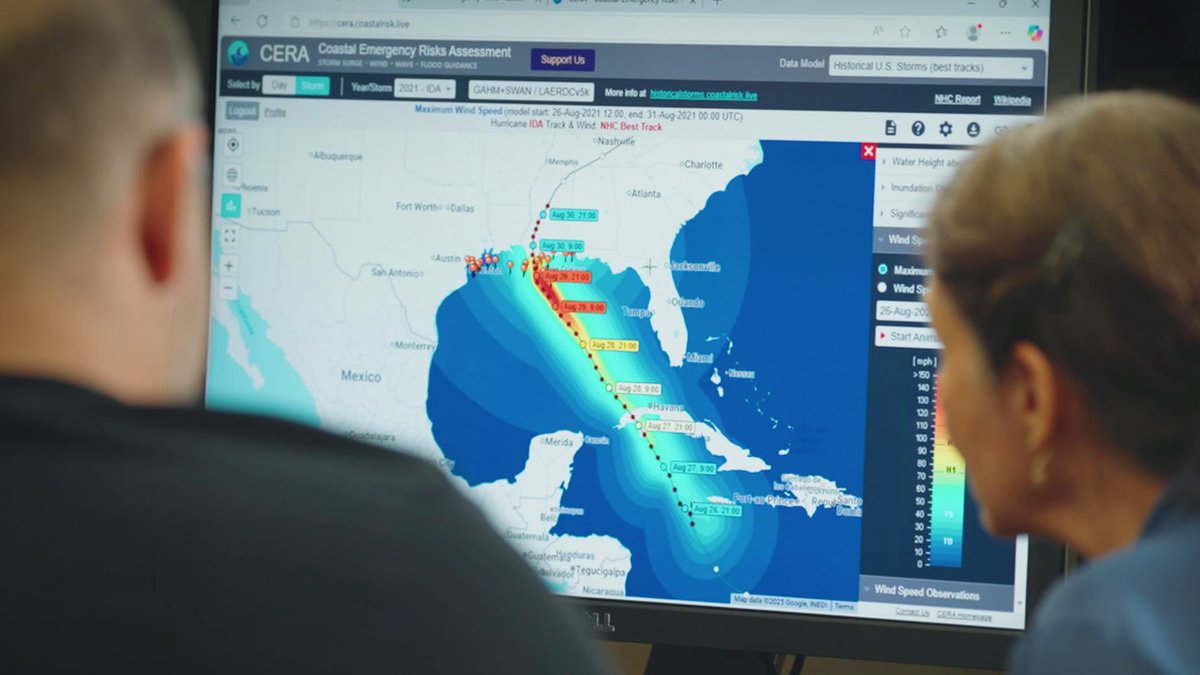 When a hurricane is coming, data can save lives. The CERA tool gives emergency managers the storm surge forecasts they need to protect lives and infrastructure across Louisiana.