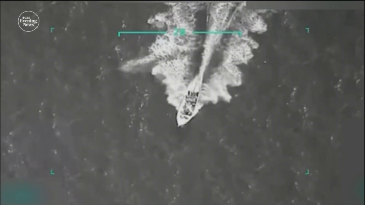 The U.S. military on Tuesday struck a drug-carrying boat hailing from Venezuela, Secretary of State Marco Rubio said, as tensions spike between the Trump administration and the Venezuelan government. President Trump announced the strike in an unrelated Oval Office event, saying the military had "shot out" the boat "moments ago."