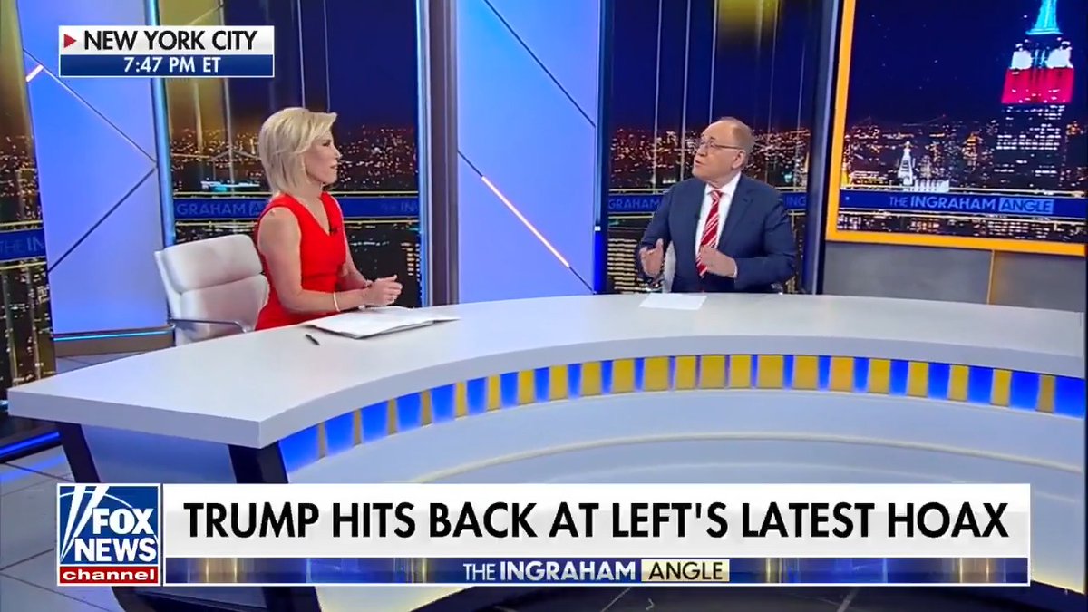 Trump hits back at left's latest hoax. Marc Siegel MD: “So clearly something out of the Democrat playbook—we had a presidency by committee, a guy reading cue cards, stumbling off stage. Meanwhile, Trump doesn’t need a teleprompter—he talks, and audiences are mesmerized.”