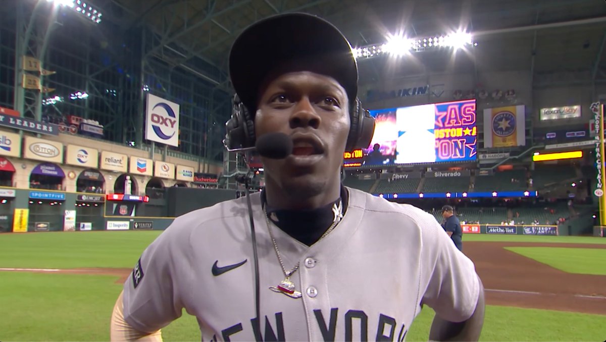"Our pitching, our bullpen... they're gonna lock in and dominate." 😤 Jazz Chisholm Jr tells Anthony Rizzo his New York Yankees are built for October 💪 📺 TBS Network