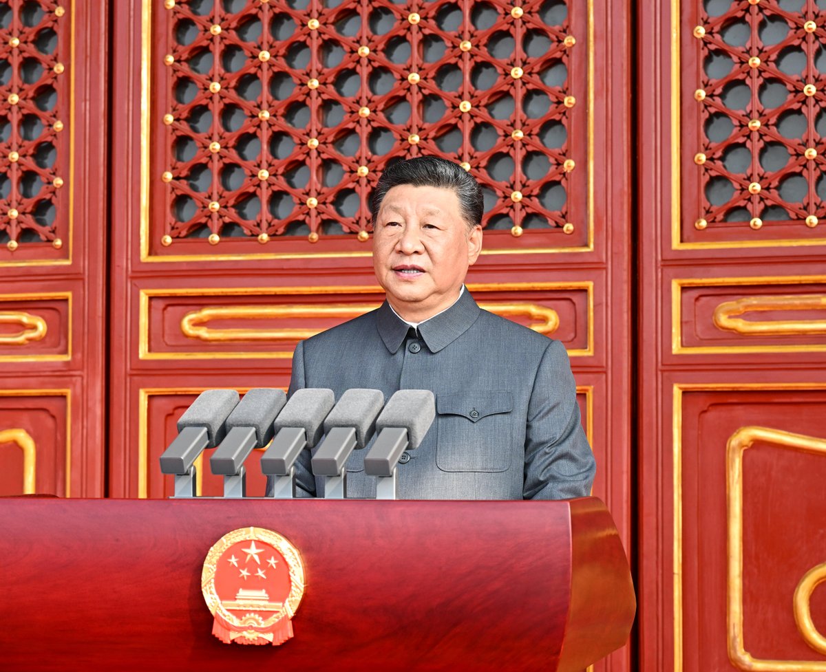 The rejuvenation of the Chinese nation is unstoppable and humanity's cause of peace and development will prevail, said President Xi Jinping on Wednesday. Xi called on Chinese people of all ethnic groups to stay united and work hard under the strong leadership of the CPC to build a strong country and advance national rejuvenation on all fronts through Chinese modernization. #XiJinping #80thAnniversary