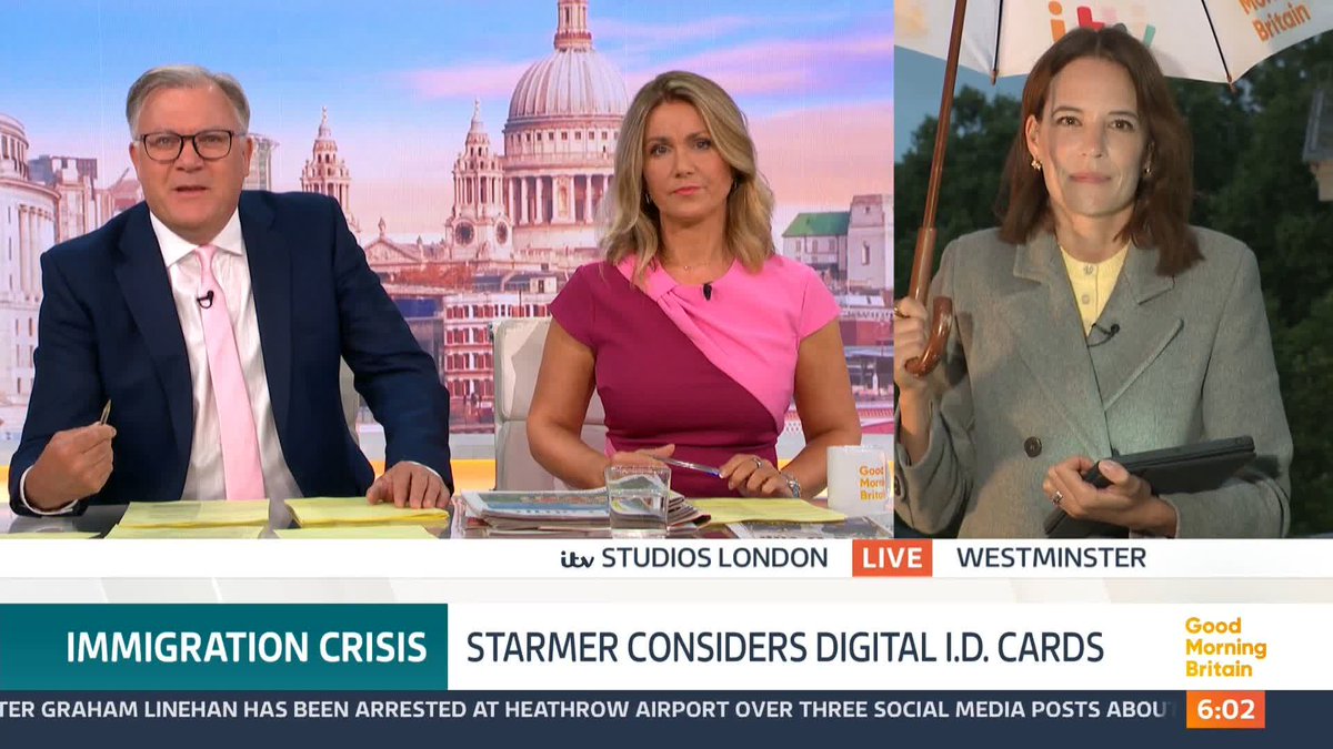 Prime Minister Sir Keir Starmer is considering introducing compulsory ID cards in the UK to help tackle the small boats crisis. He discussed the plan at a meeting where he also vowed to go "further and faster" in closing down asylum hotels. @louisajamesitv reports.