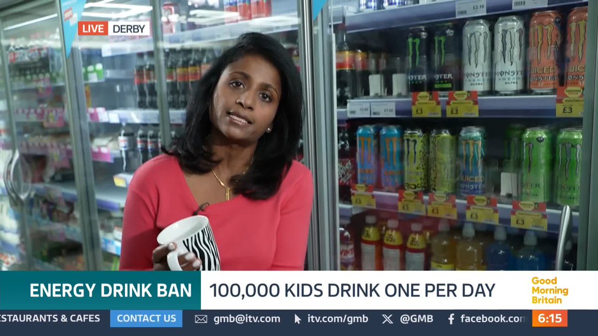 High-caffeine energy drinks are to be banned by the government for under-16s in England to prevent damage to children's health. The plan will make it illegal to sell products containing more than 150mg of caffeine per litre to a child. @nityagrajan reports.