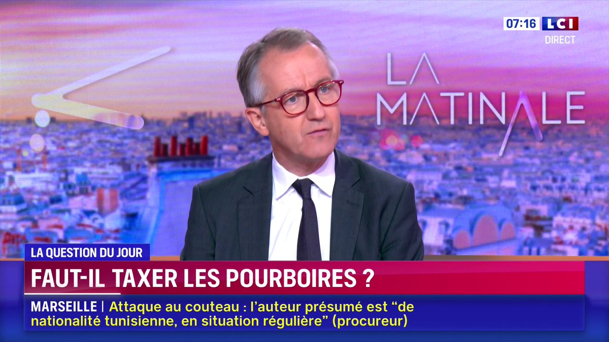 📣 Faut-il taxer les pourboires ? 🗣️ « Il faut les garder ! Si on les fiscalise, ne vous étonnez pas si les jeunes préfèrent toucher le RSA », estime Christophe Barbier