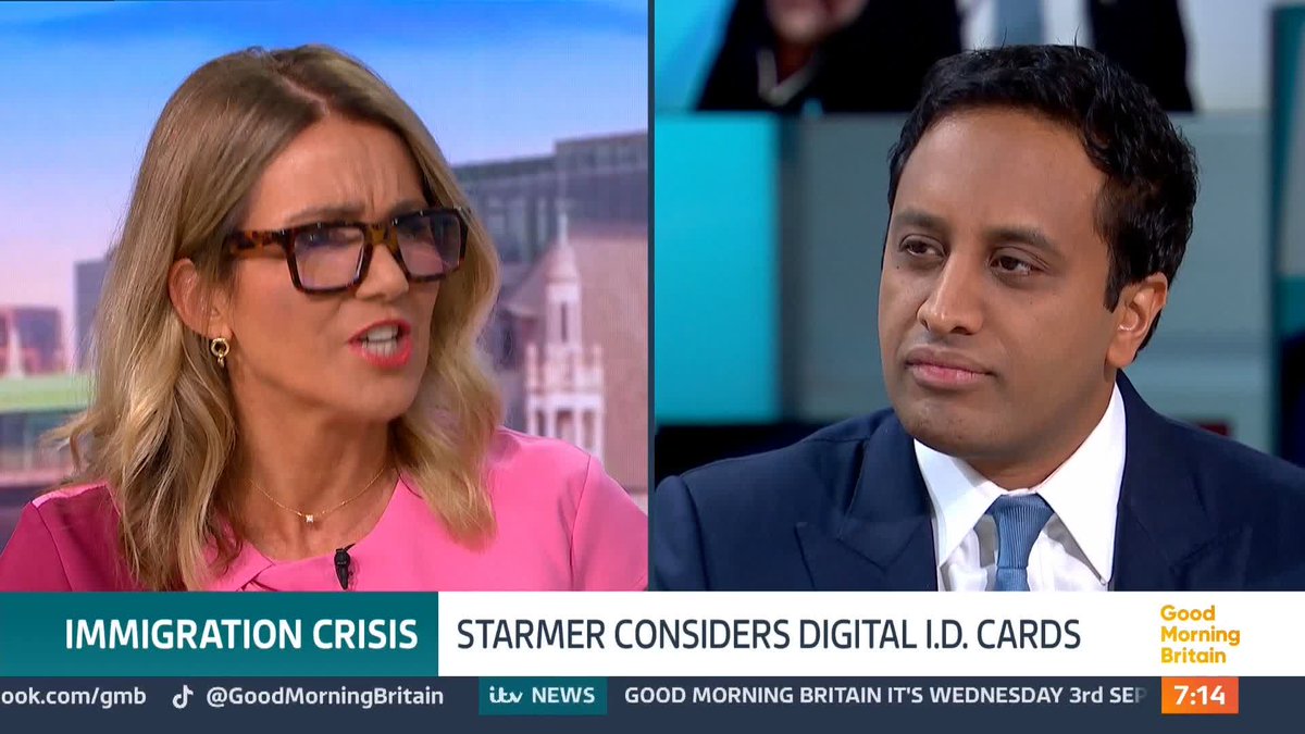 'What do you think of digital ID cards?' Susanna Reid asks Reform UK's head of the Department of Government Efficiency, Zia Yusuf.
