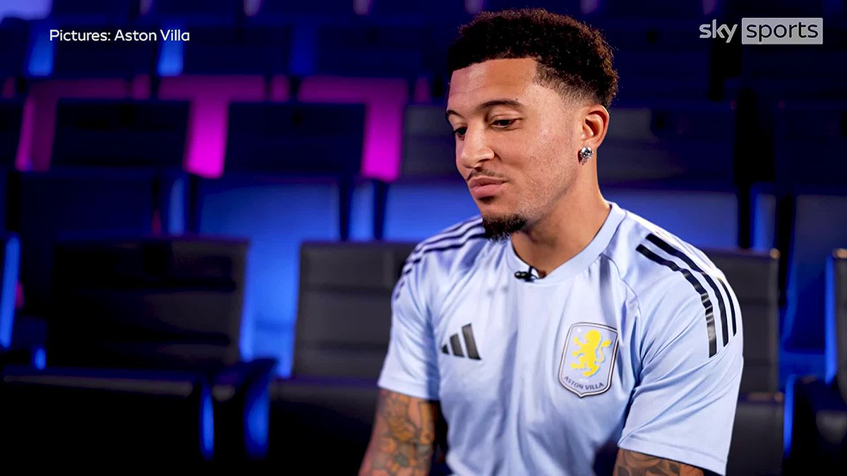 🗣️ "I can't wait to work under [Unai Emery]" Jadon Sancho speaks on his loan move to Aston Villa and the confidence and belief Unai Emery has instilled within him. Pictures courtesy of Aston Villa.