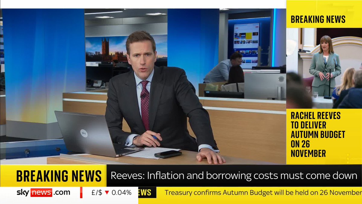 BREAKING: Rachel Reeves has put out a statement regarding the autumn budget stating, "Britain's economy isn't broken" 📺 Sky 501, Virgin 602, Freeview 233 and YouTube