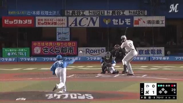 #スティベン・アセベド 選手、NPB初ヒット！一軍初打席でいきなり結果を残す！ #chibalotte #MarinesBaseball #NEOCLASSIC