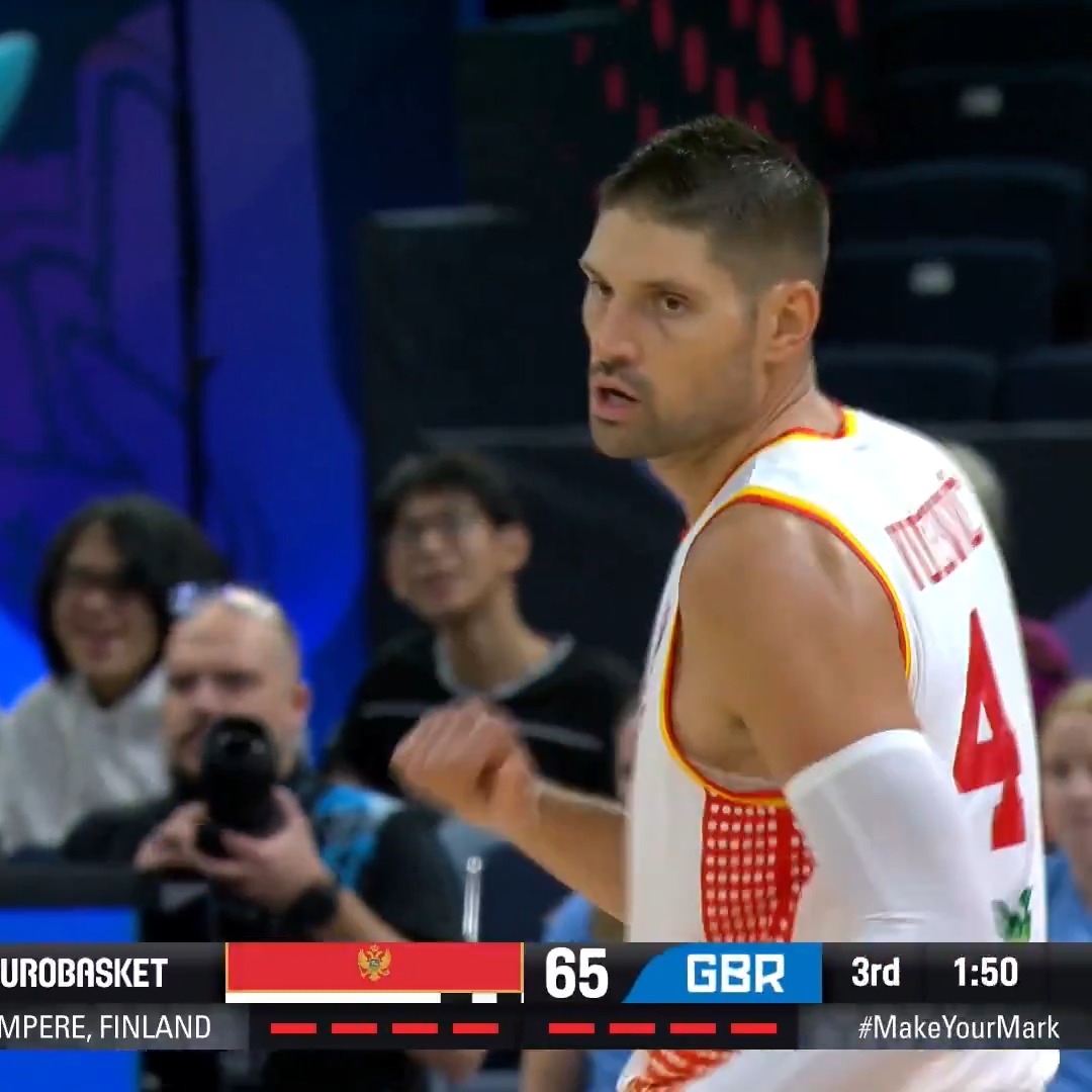 Vooch putting Montenegro on his back in Q3 (10 PTS) 💪 #EuroBasket