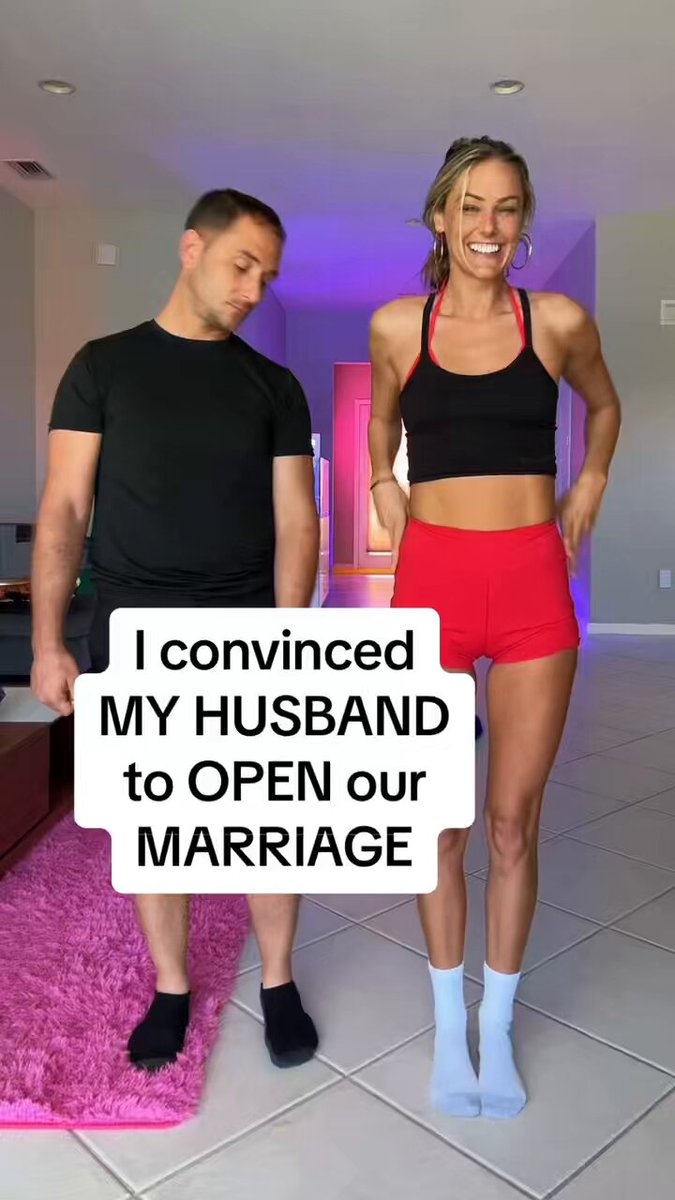 I convinced him 😂 #polyamory #throuple #poly #myhusbandsgirlfriend