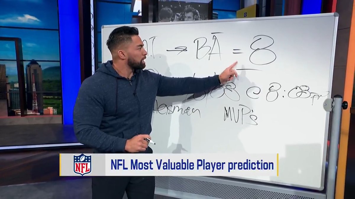 Manti Te'o does some whiteboard math to predict his 2025 MVP... 👀