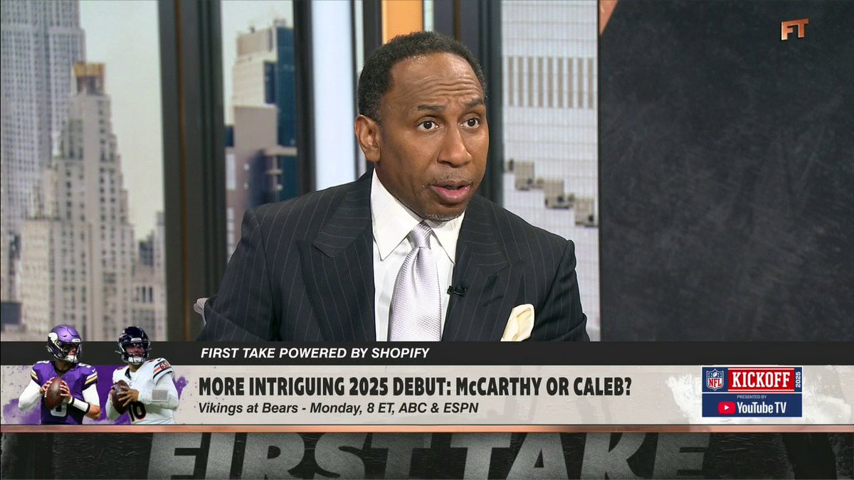 "[Sam Darnold] threw 35 touchdowns. ... Over 4,300 yards, and you let him walk out the door. ... Because of some rookie from Michigan." Stephen A Smith on J.J. McCarthy being the most intriguing debut this NFL season 👀