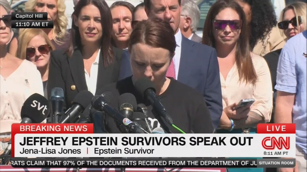 Epstein survivor Jena-Lisa Jones: If you are a member of Congress and you are listening to all of us speak here today, please really listen to us. Please vote for this bill to be passed. Please recognize how important it is for transparency relating to Jeffrey Epstein. We are the Americans that you promised to protect, and we need your help.