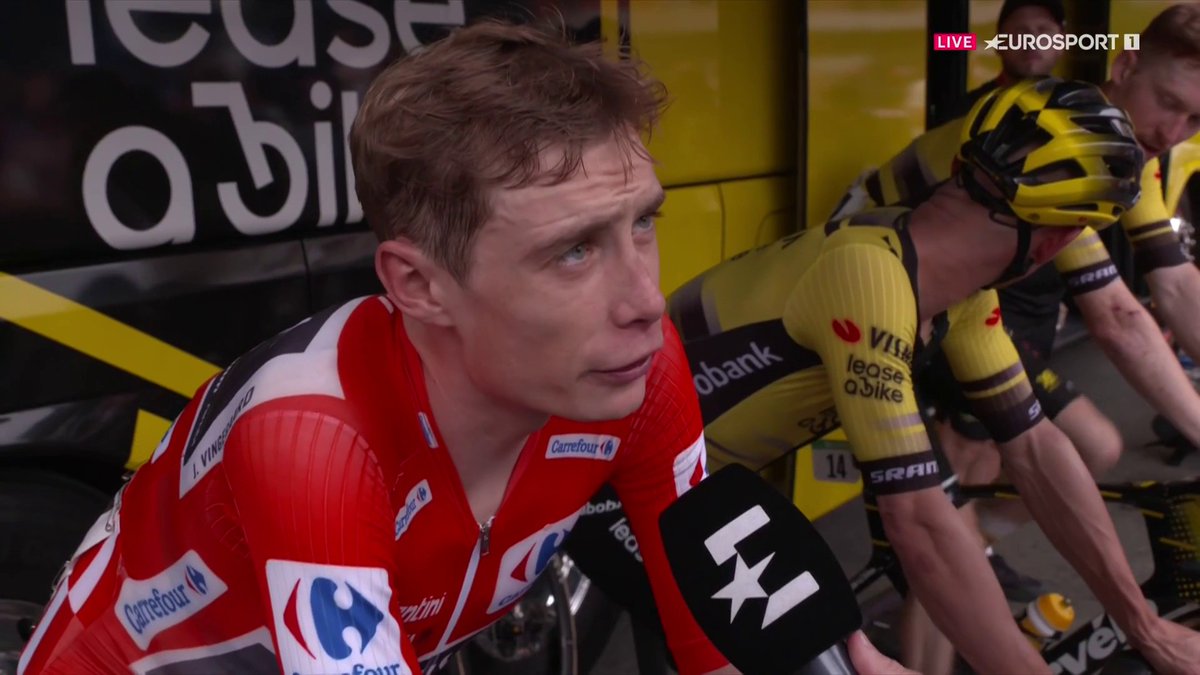 🎙️ Vingegaard da su punto de vista en Eurosport.es sobre lo ocurrido en Bilbao: "La policía ha hecho un gran trabajo" "Quería dedicarle la victoria a mi hijo, es su cumpleaños hoy" #LaVuelta25