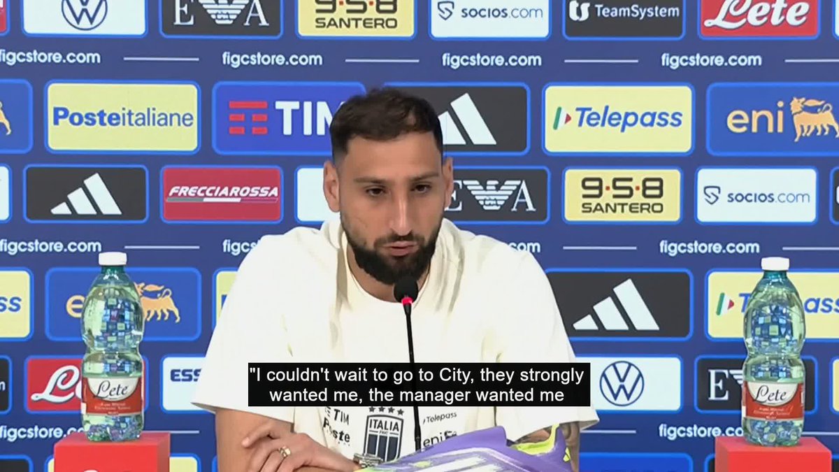 🗣️ "It made me feel very proud to be wanted by the best team in the world" Gianluigi Donnarumma speaks proudly about his move from Paris Saint-Germain to Manchester City and highlights his ambitions to win trophies for club and country 🧤