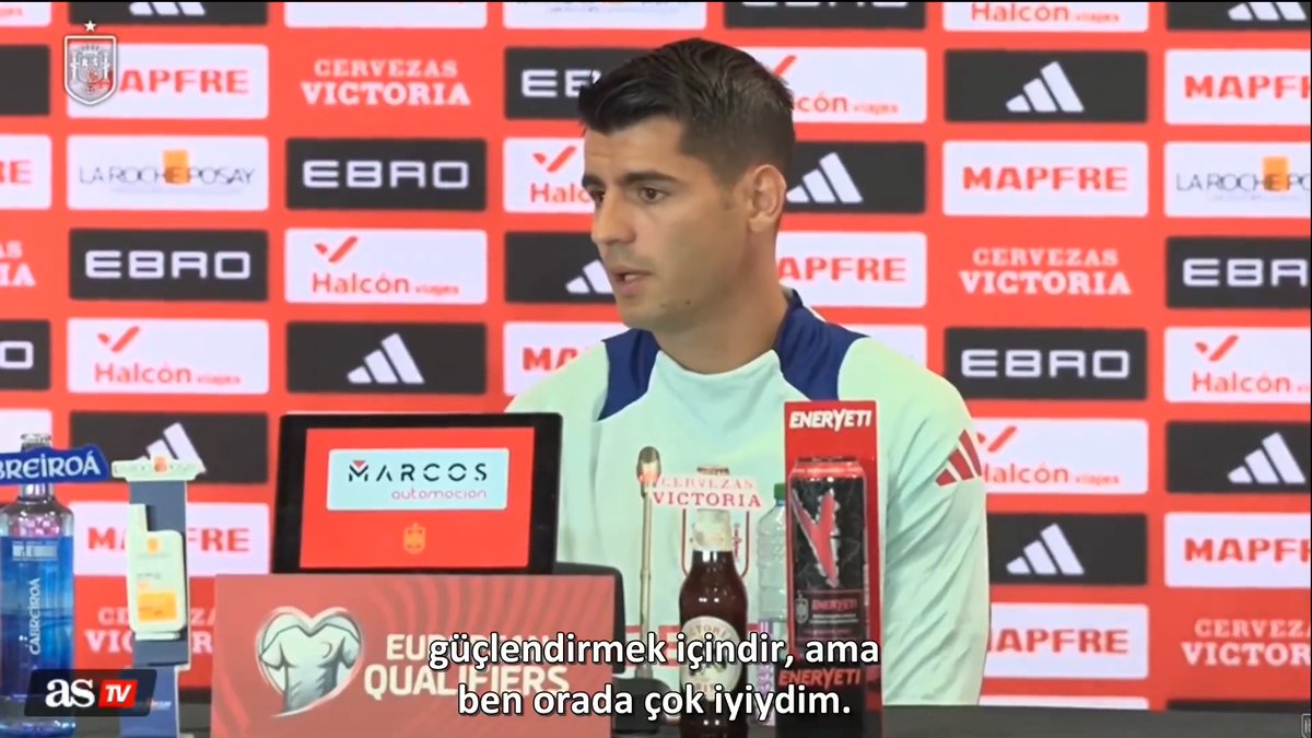 Soru: "Galatasaray tecrübesi seni biraz yıprattı mı?" Alvaro Morata: "Ben Galatasaray'da çok iyiydim. Sadece son günler, transfer piyasasının şeyleri. Orada çok mutluydum. Türkiye'deki insanlar inanılmaz ve harikaydılar."