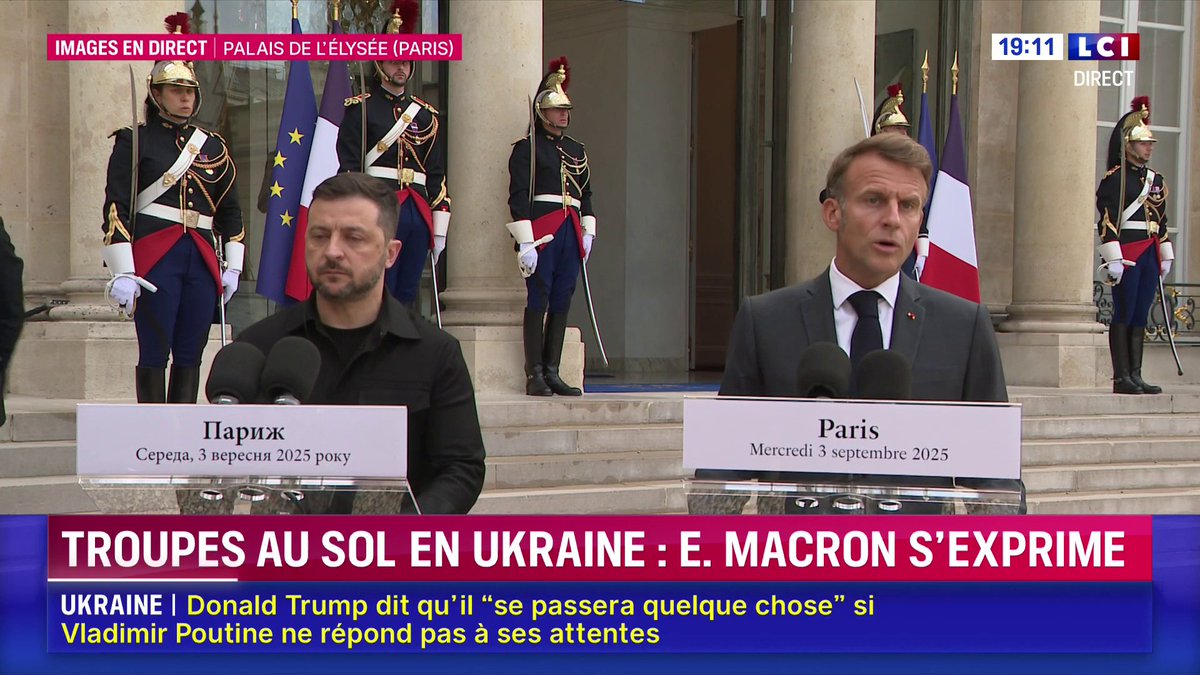 🔴 Emmanuel Macron s'exprime : 🗣️ "L'Europe est au rendez-vous pour la 1ère fois avec ce niveau d'engagement et d'intensité parce que la sécurité de l'Ukraine et des Ukrainiens, pour aujourd'hui et pour demain, est aussi la notre et celle de l'Europe."