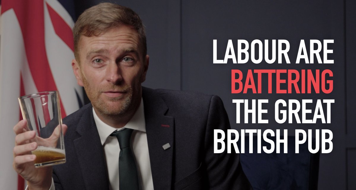 🍺 Labour are battering the great British pub. 89,000 jobs have been lost since the Jobs Tax and slashing of small business rates relief. And landlords make just 12p on the average pint. Go for a pint to support your local, and sign the petition at