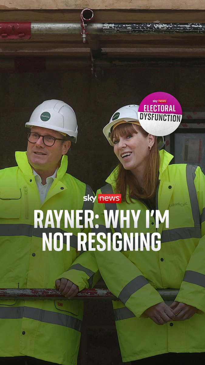 "Did you think about, should I pack it in for the sake of the family?" Speaking exclusively to #ElectoralDysfunction, Angela Rayner tells Beth Rigby why she isn't resigning as Deputy PM. 🎧 Listen: 📺 Watch:
