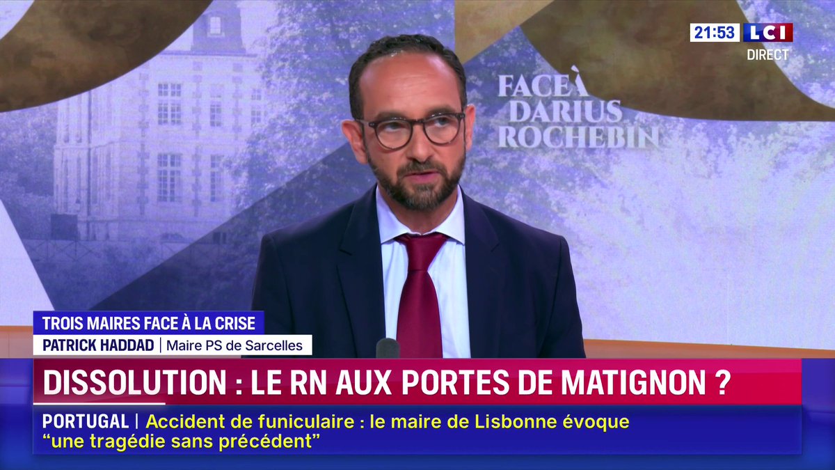 🔴 Patrick Haddad (Patrick Haddad), invité de Darius Rochebin 🗣️ "Les solutions du RN sont démagogiques, ils ont un personnel, à part quelques leaders, assez faible intellectuellement (...) Je me désole de cette situation."