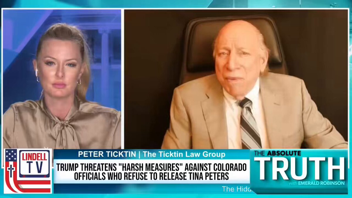 Last week I sat down with Emerald Robinson on The Absolute Truth to talk about the Tina Peters trial and why this case is so important. 🎥⚖️ Catch the full interview here 👉 #PeterTicktin #TinaPeters #TheAbsoluteTruth #EmeraldRobinson #LegalDefense