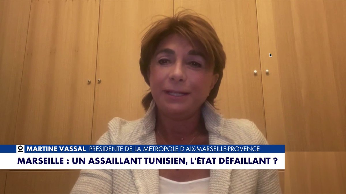 «La majorité des faits de délinquance viennent de personnes immigrées», a estimé Martine Vassal, dans #100politique, en réponse aux propos du maire de Marseille selon lequel «l'immigration n'est pas le problème» et n’a pas de lien avec l’insécurité dans la cité phocéenne