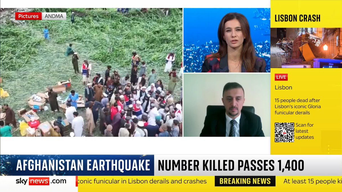 Sky's Yalda Hakim asks Naseer Ahmad Faiq, Afghanistan's Permanent Representative to the UN, about how the freezing of funds and assets has impacted relief efforts following a recent earthquake in the country. 📺 Sky 501, Freeview 233 and YouTube
