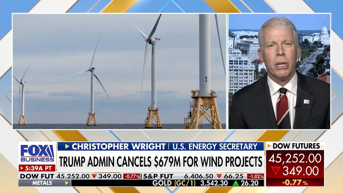 .Secretary Chris Wright: “Denmark today has the most expensive electricity in the world. They were the first movers in offshore wind…That's the result as you grow offshore wind. That's not a race the U.S. wants to win. We want to win in jobs, opportunity, and low electricity prices.”