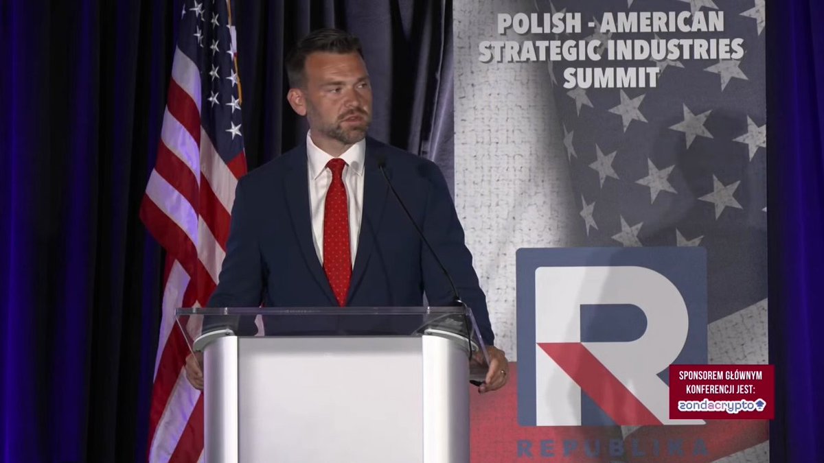 .Jack Poso 🇺🇸 at the Polish-American Strategic Industries Summit: "Poland is the beating heart of Europe." (Full speech; September 3, 2025)