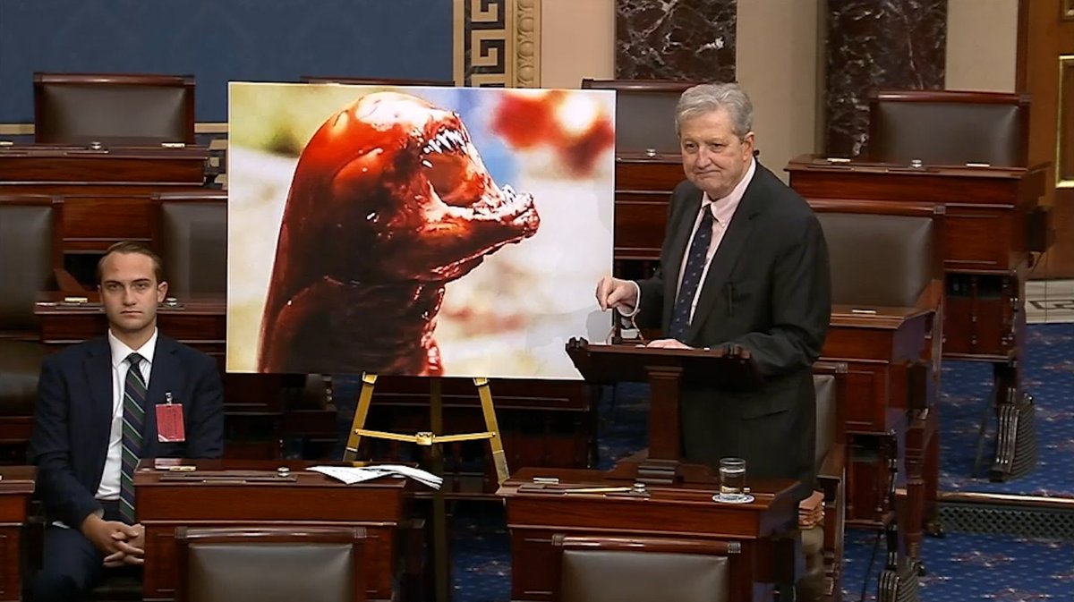 If you eat some of the radioactive frozen shrimp that foreign countries are sending to America, you may end up looking like this picture from the movie, “Alien!”