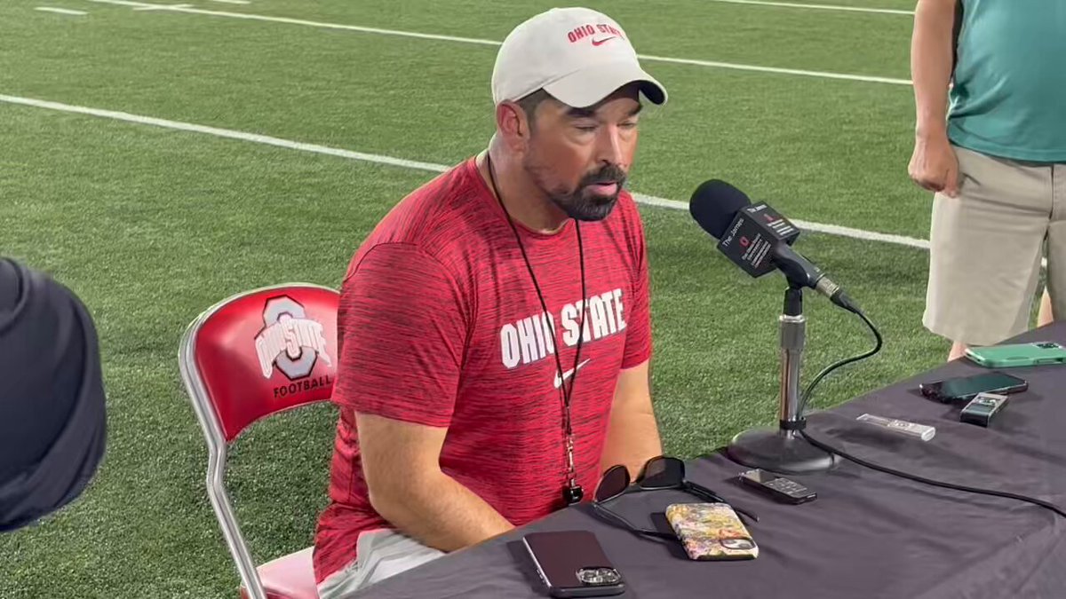Ryan Day was asked about welcoming Grambling, an HBCU, to Ohio State this week. He said Larry Johnson spoke to the team today about Grambling’s history in college football.