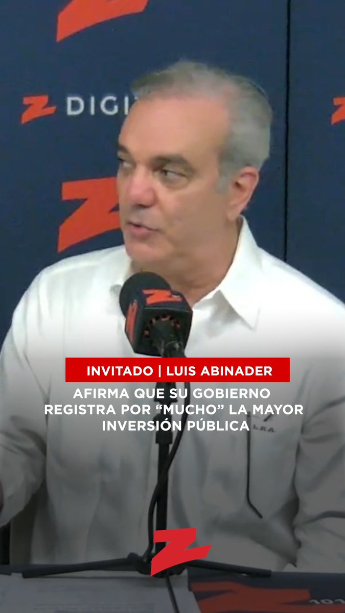 🚊 [#LaZEnLosAlcarrizos] Luis Abinader afirma que su gobierno registra por “mucho” la mayor inversión pública Conoce todos los detalles en: #Z101 #ZDigital #ZTV #Z101ProgramasEspeciales #GobiernoDeLaTarde #Gobierno #inversión