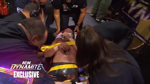 EXCLUSIVE: See the aftermath of the BRUTAL and SHOCKING attack on Kenny Omega after #AEWDynamite went off the air.