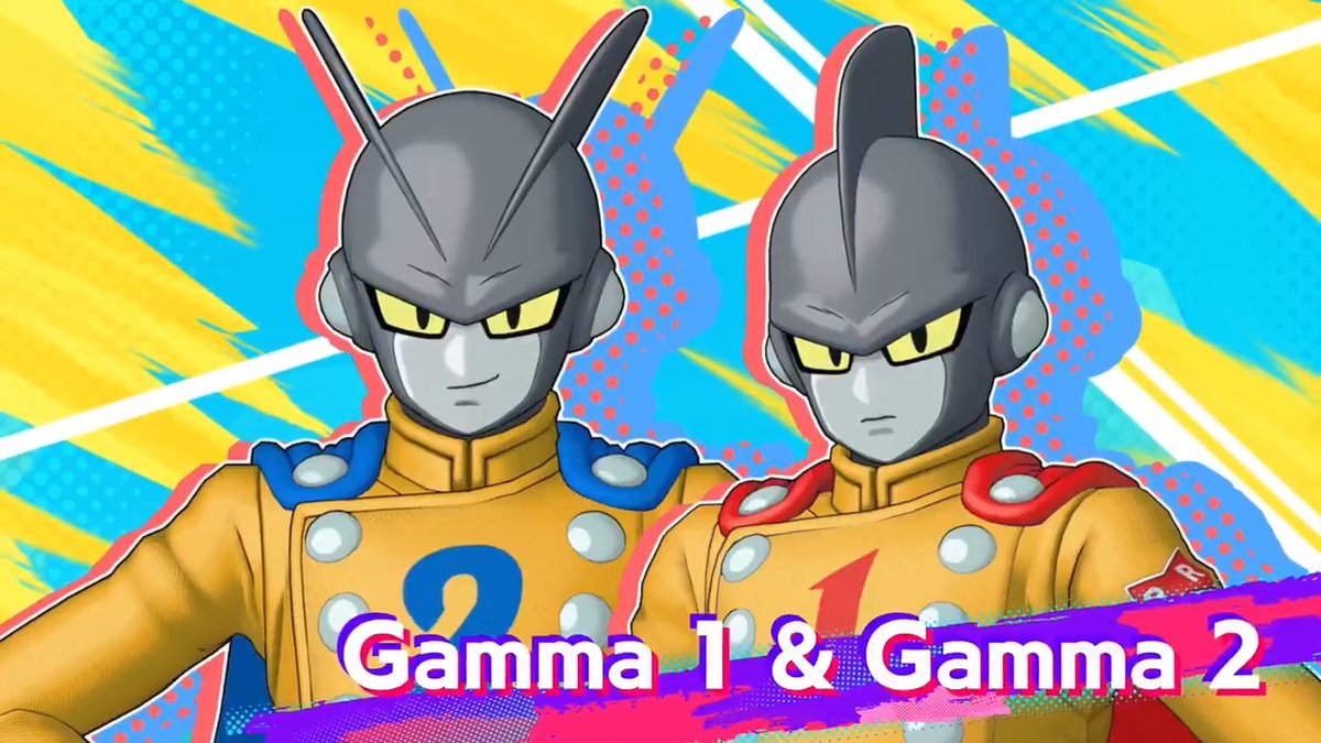 ||◤NEW HERO: Gamma 1 & Gamma 2◢|| Role: Damage A (super)hero tag team, with Gamma 1 specializing in large-scale brawls and Gamma 2 in small-scale skirmishes! Join forces with Special Pose and vanquish evil using combination attacks! ▼Pre-register here: #GekishinSquadra #Squadra #DragonBall