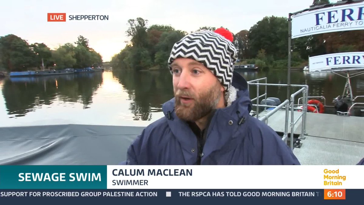 A group of eight athletes from campaign group Surfers Against Sewage have been swimming more than 120 miles down the Thames to take a stand against river pollution. @swainitv reports.