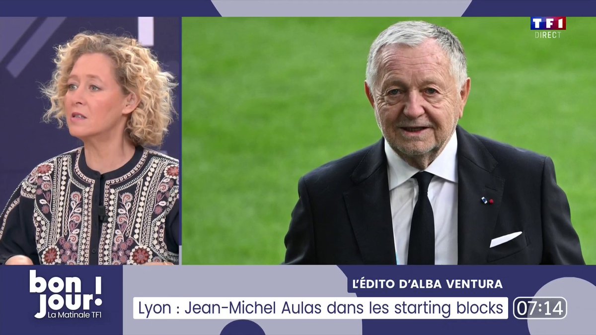 Municipales : à Lyon, Jean-Michel Aulas dans les starting-blocks ? ➡️ C'est l'édito de Alba Ventura dans #BonjourLaMatinaleTF1 ⤵