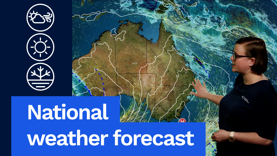 National Weather Forecast: Cold front for Western Australia, more settled elsewhere Video current: 1.00 pm AEST 4 September 2025 For the latest forecasts and warnings, go to or the BOM Weather app.