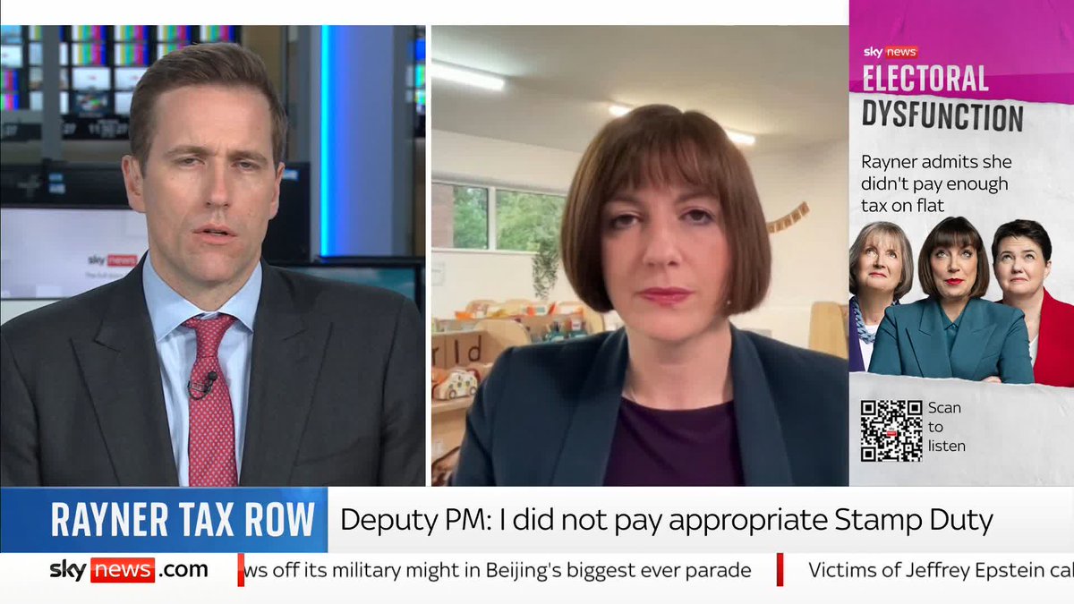 "She knows that a mistake was made." Education Secretary Bridget Phillipson defends Angela Rayner when asked by Sky's Wilfred Frost whether she thinks the Deputy Prime Minister should resign over her tax affairs row. 📺 Sky 501 and YouTube