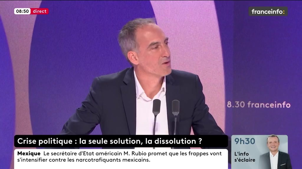 🔴 Possible dissolution ➡️ "La prochaine fois, ça va être beaucoup plus compliqué de mobiliser les démocrates pour barrer la route à l'extrême droite", estime Raphaël Glucksmann.