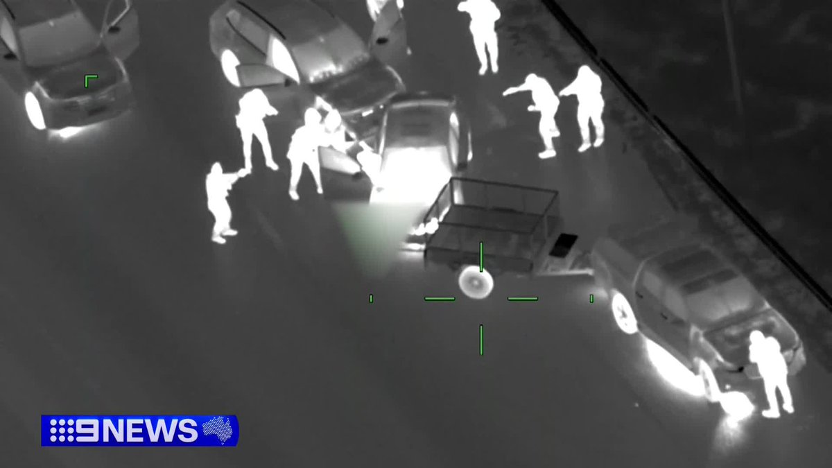 A hero tradie has used his trailer to stop a gang of thugs, accused of threatening a young family inside their Rosebud home with a gun and knife. Amber Johnston #9News