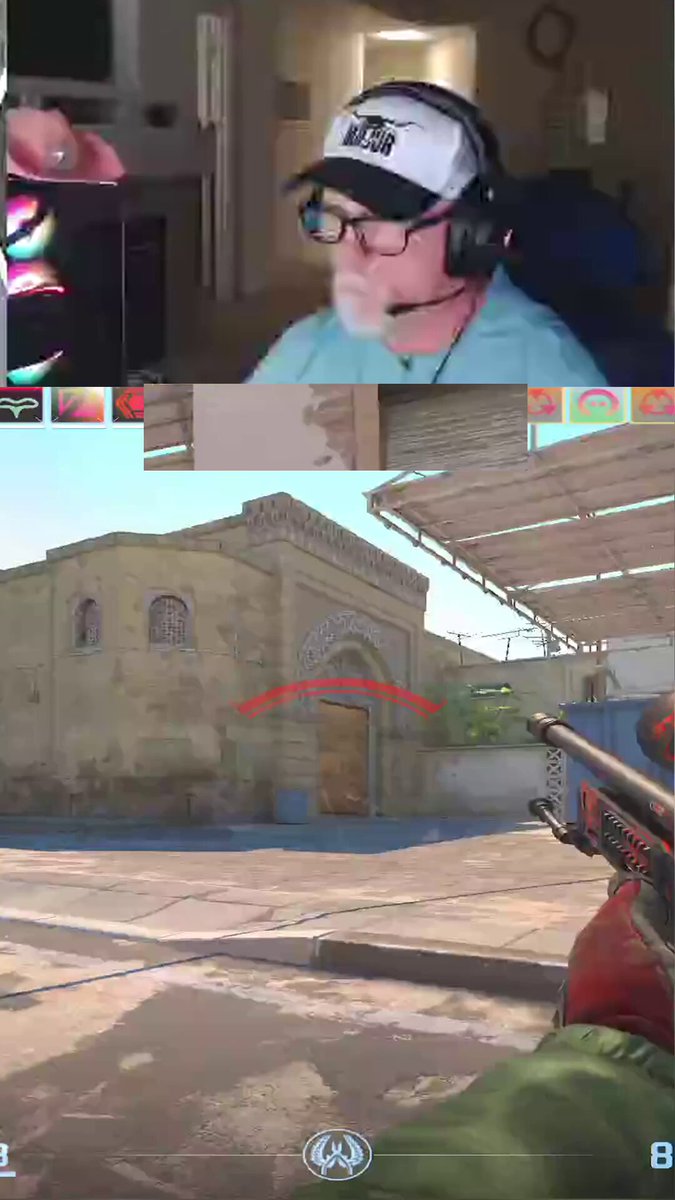 60-year-old man playing Counter-Strike 2.