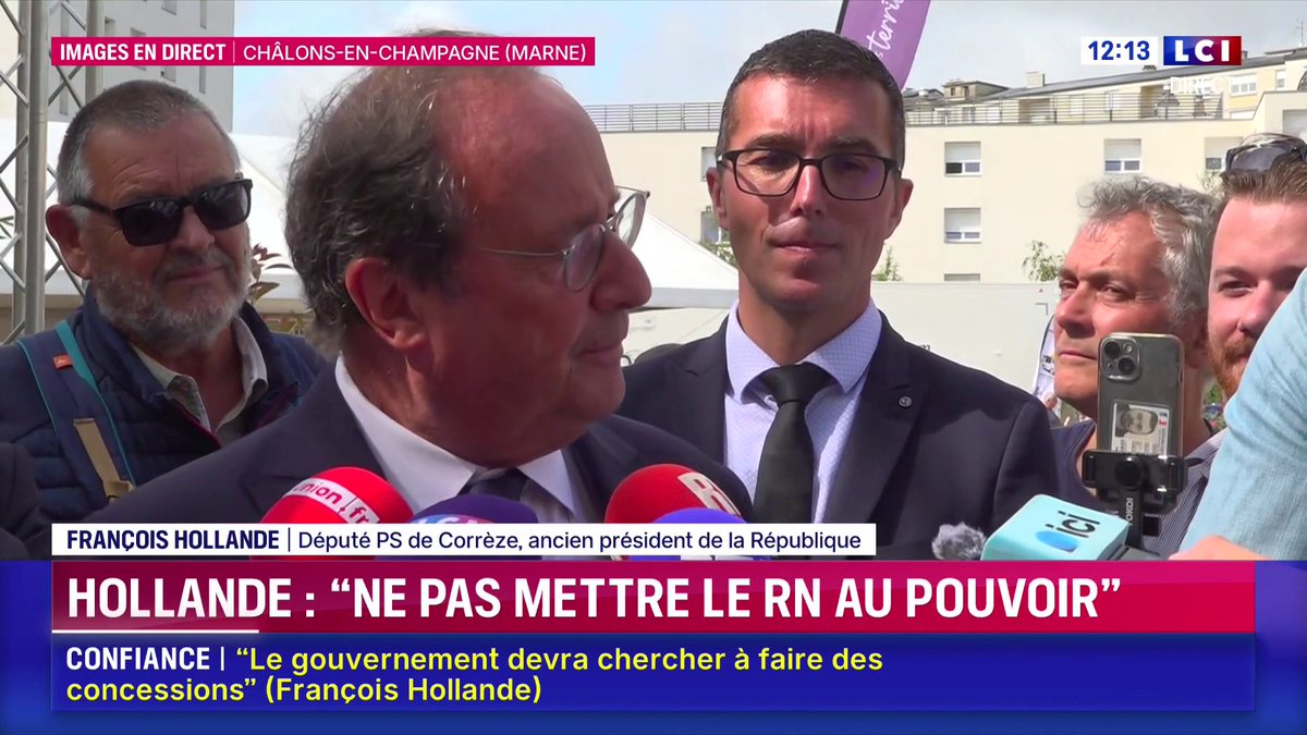 🗣️François Hollande assure qu'Emmanuel Macron ne l'a pas consulté, mais que si c'était le cas, il décroche toujours.