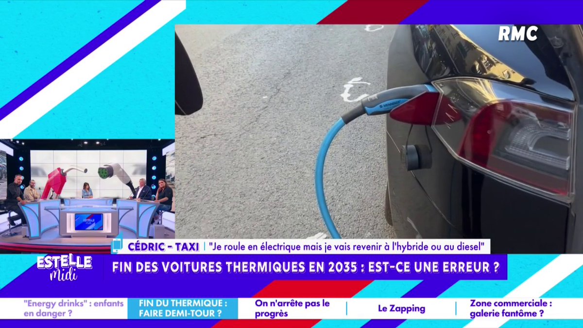 🚗 Fin des voitures thermiques en 2035 📞 Cédric : "J'ai une Tesla et je dois la recharger 2 fois dans la journée quand je fais du centre-ville... C'est 400km d'autonomie, j'en fais 600 ! Si j'ai de longues distances, c'est l'horreur ! Je dois m'arrêter 4 fois !" #EstelleMidi
