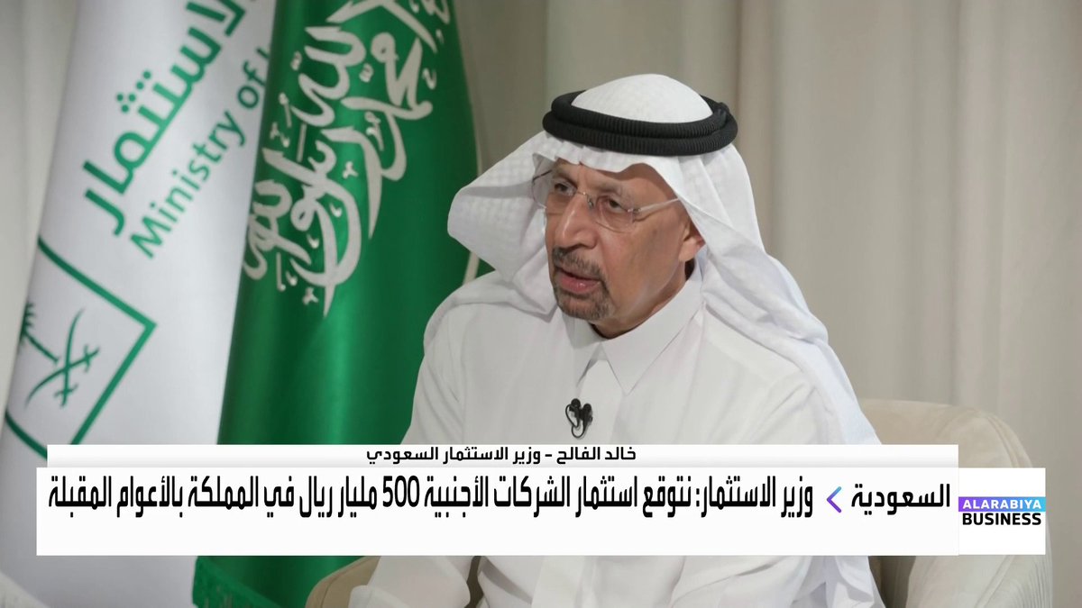 وزير الاستثمار السعودي خالد الفالح في مقابلة خاصة لـ #العربية_Business حول الاستثمار الأجنبي في المملكة: 📌 الاستثمار الأجنبي في 2025 سيكون أفضل بكثير من العام الماضي 📌 لدينا اليوم 52 ألف شركة أجنبية مقارنة مع 5 آلاف فقط عند بداية الرؤية 📌 لدينا 660 مقرا إقليميا بحسب آخر تحديث ما يفوق المستهدفات 📌 نقوم بالترخيص لما بين 10 إلى 12 شركة شهريا 📌 نواصل جذب الاستثمار الأجنبي رغم ضعف الأرقام بالأسواق العالمية 📌 خليجيا ارتفع الاستثمار الأجنبي 13% العام الماضي بقيادة السعودية 📌 قريبا مصانع للروبوتات بالمملكة باستثمارات أجنبية بينها سوفت بنك 📌نتوقع أكثر من 1000 مقر إقليمي لشركات أجنبية خلال أعوام قليلة 📌 نتوقع استمرار نمو تدفق الاستثمارات الأجنبية المباشرة خلال الأعوام المقبلة 📌يهمنا الاستثمارات الأجنبية ذات النوعية والقيمة المضافة 📌القطاع الخاص السعودي هو أساس نجاح المملكة باستقطاب الاستثمار الأجنبي 📌القطاع الصناعي الأنشط بجذب الاستثمارات بفضل تنوع وارتباط قنواته #العربية_Business
