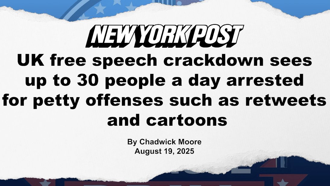 🇬🇧 UK faces free speech crisis After an Irish comedian was arrested for tweets about biological men in women’s bathrooms, UK speech laws come under new scrutiny. This follows Germany's viral crackdown against citizens who criticize their elected officials on social media.