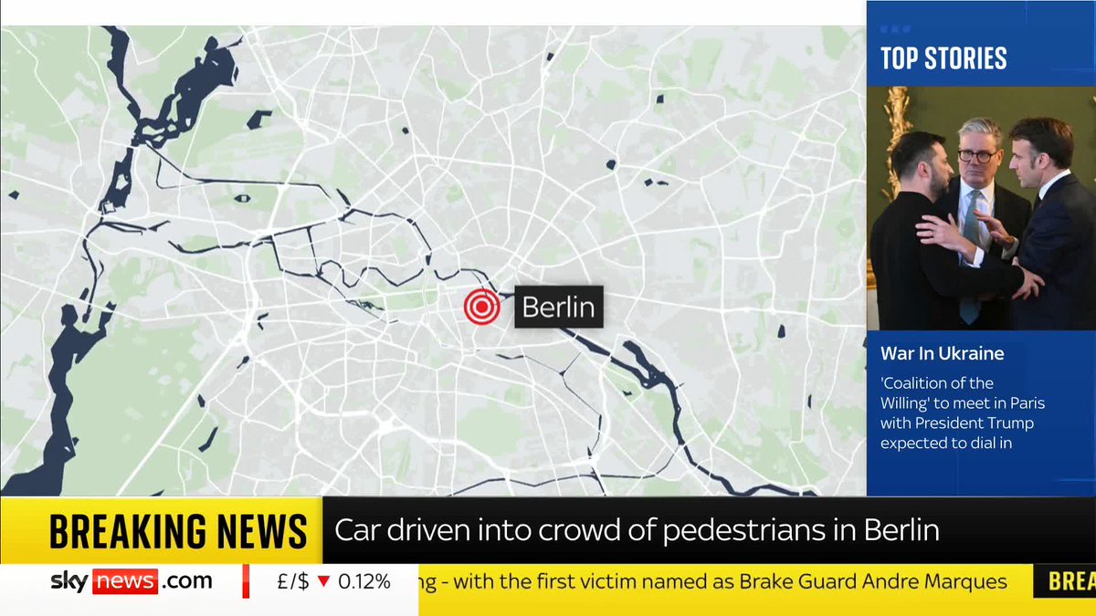 BREAKING: Car driven into crowd in Berlin - several people are understood to be injured 📺 Sky 501, Virgin 602, Freeview 233 and YouTube