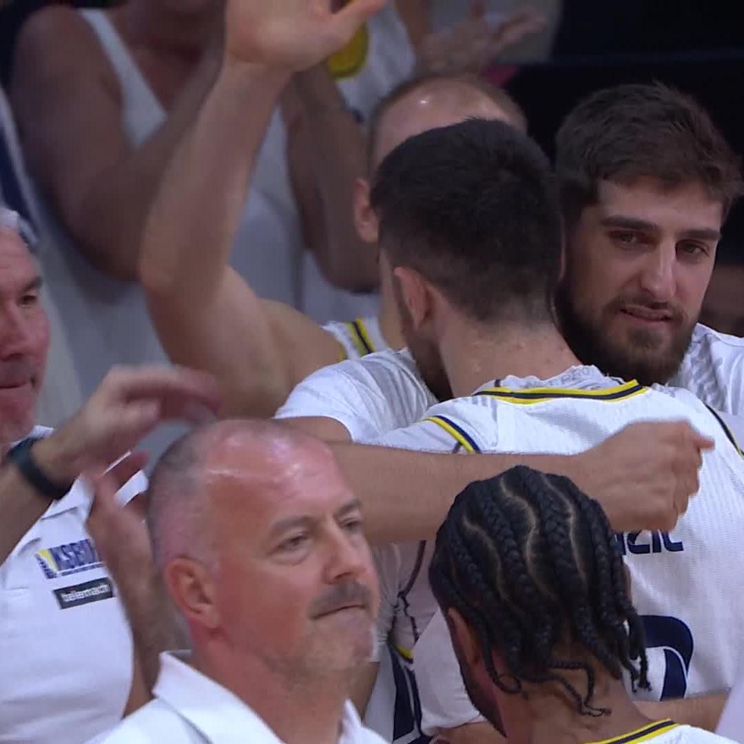 The moment called 📞, and Lazic answered. 🔥 #EuroBasket x Košarkaški savez BIH