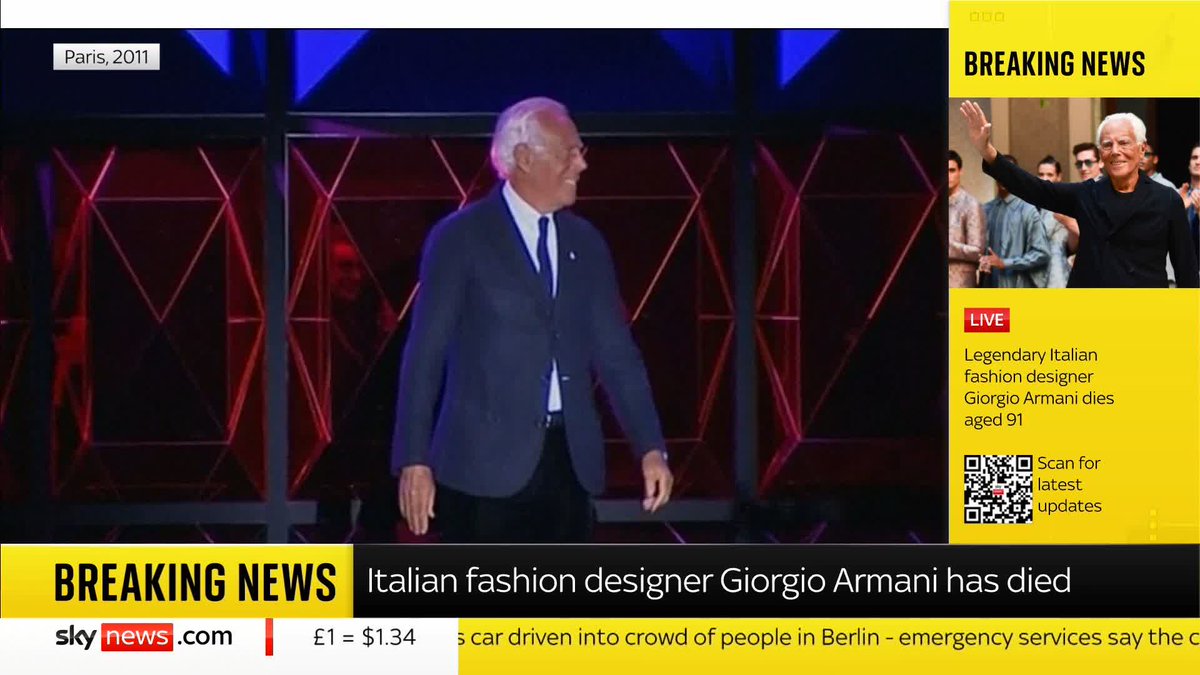 Italian fashion designer Giorgio Armani has died aged 91. Sky's Rachael Venables has everything you need to know about the 'King of Italian fashion.' 📺 Sky 501, Virgin 602, Freeview 233 and YouTube