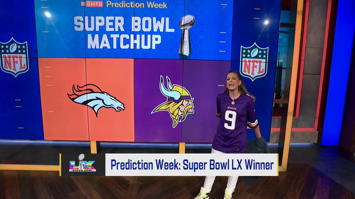 .Jamie Erdahl has the Minnesota Vikings defeating the Broncos in the Super Bowl for their first championship 👀