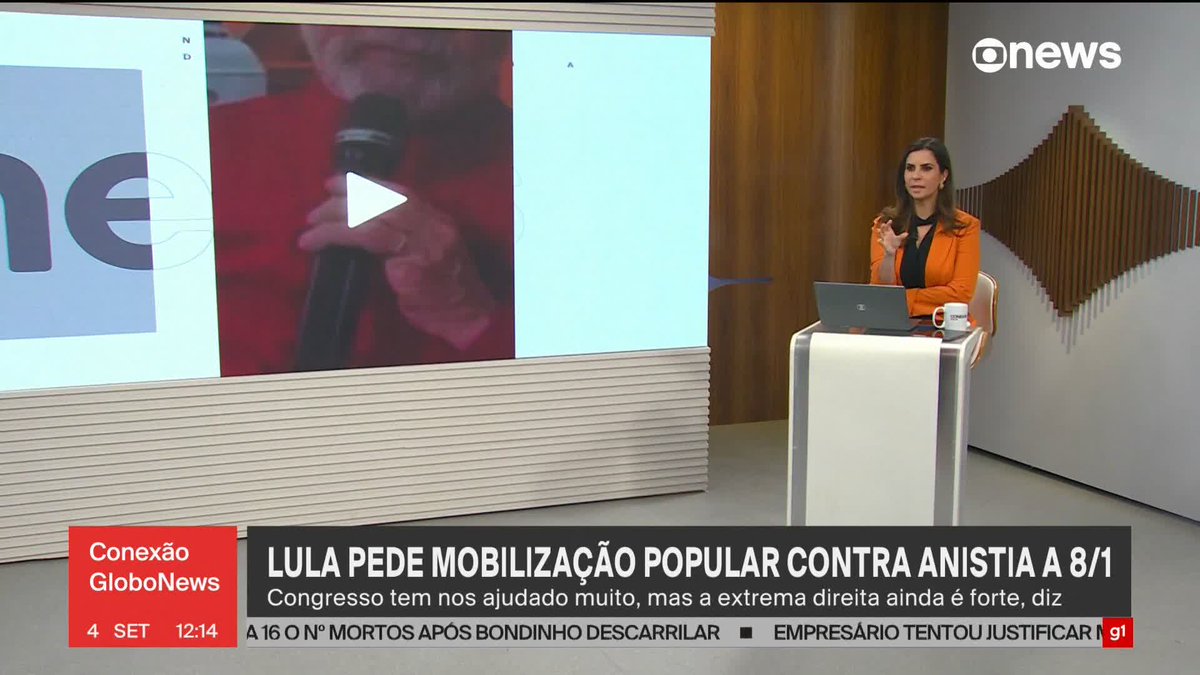 Lula pede mobilização popular contra anistia aos envolvidos nos atos de 8 de janeiro. ➡ Assista à #GloboNews: #ConexãoGloboNews